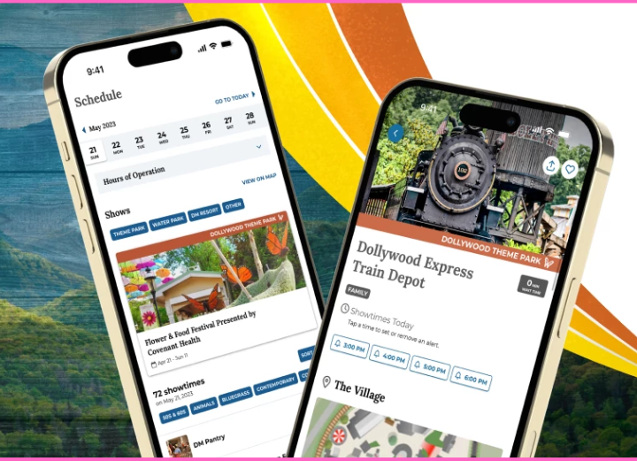 Dollywood App Guide for Users with images of the app in use on moile phones