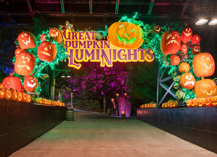 Dollywood Harvest and LumiNights Festival Great Pumpkin LumiNights Archway