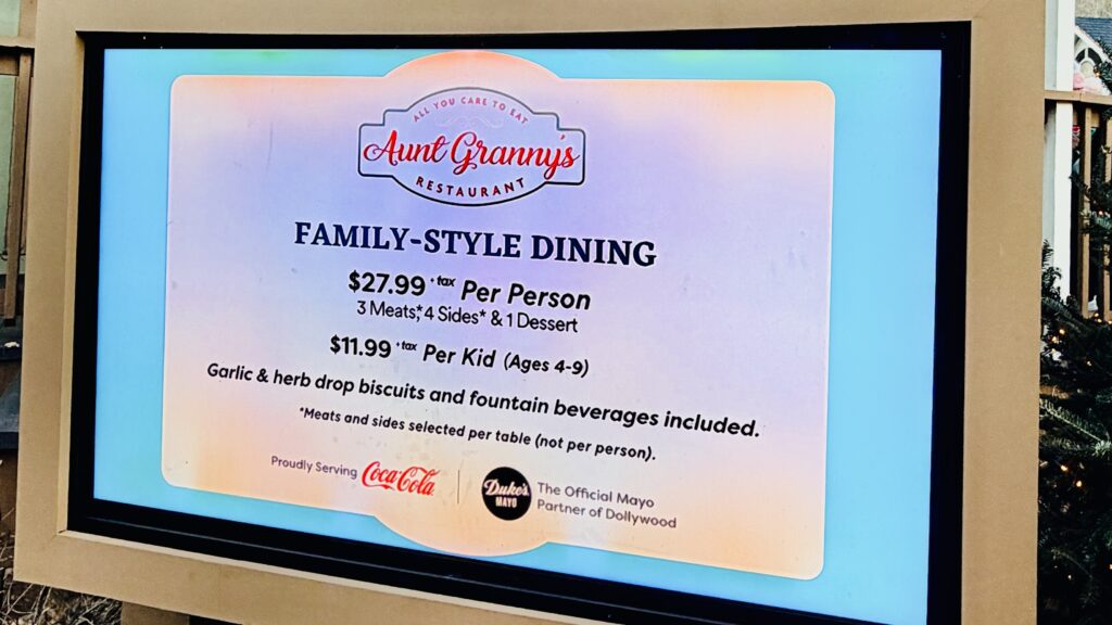 Aunt Granny's Restaurant Dollywood